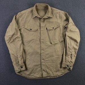 Maharishi 7028 MILTYPE Custom Shirt Mens Large Military Cotton Hemp Khaki Jacket